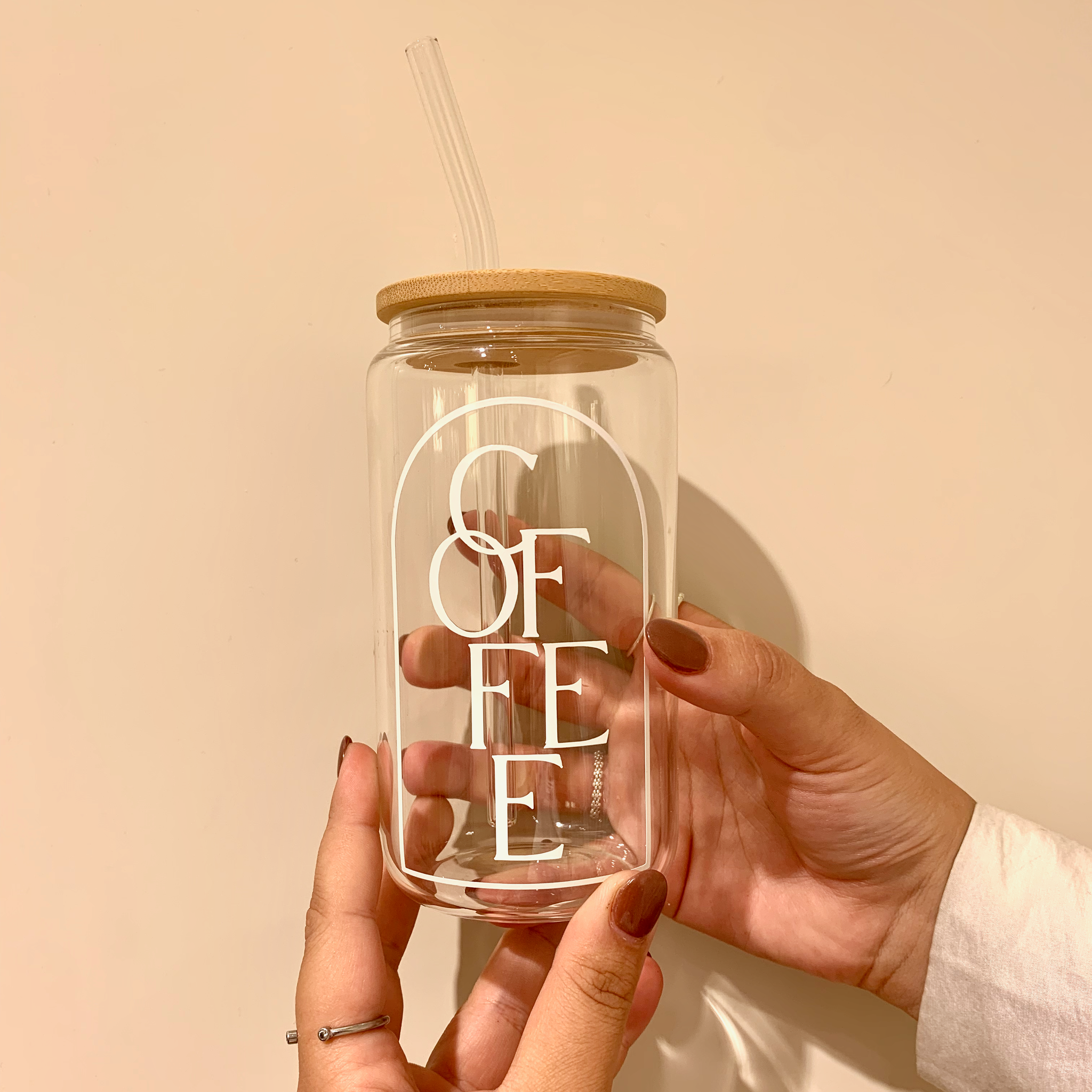 Lot De 4 Verres à Paille 450 Ml En Verre Borosilicate – Café Glacé, Cocktails, Matcha